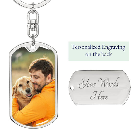 Dog Memorial Keychain Gift for Men