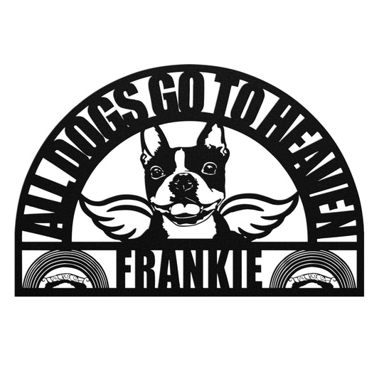 All Dogs Go To Heaven Boston Terrier Dog Memorial Gift