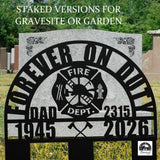 Forever On Duty Firefighter Memorial Sign - Fireman Sympathy Gift