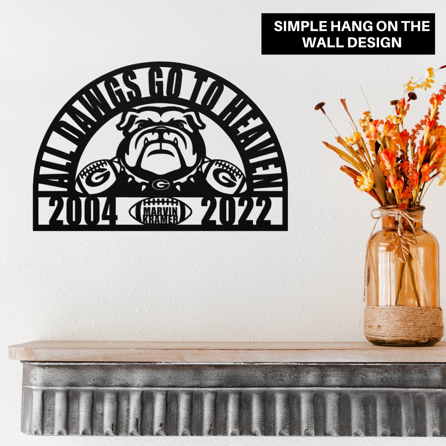 Personalized Georgia Bulldogs Memorial Sign Plaque