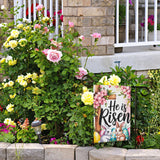 He Is Risen Easter Garden Flag – Double-Sided Outdoor Yard Decoration