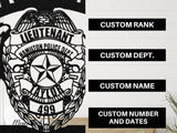 Fallen Police Officer Gift - Law Enforcement Badge Memorial - Personalized Loss of Police Officer Sympathy Gift