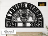 FireFighter Badge Memorial Custom Sign - Personalized Loss of Fireman Sympathy Gift