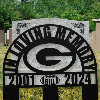 Personalized Green Bay Packers Football Memorial: A Sympathy Gift for Loss of a Beloved Cheesehead