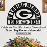 Personalized Green Bay Packers Football Memorial: A Sympathy Gift for Loss of a Beloved Cheesehead