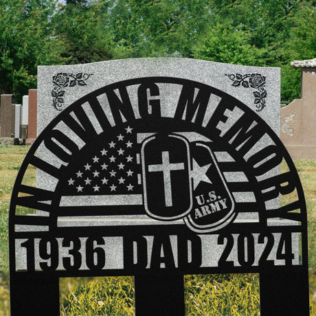 Army Veteran Memorial Gift Loss of Father In Law from Friend Sympathy Gift Signs for Him