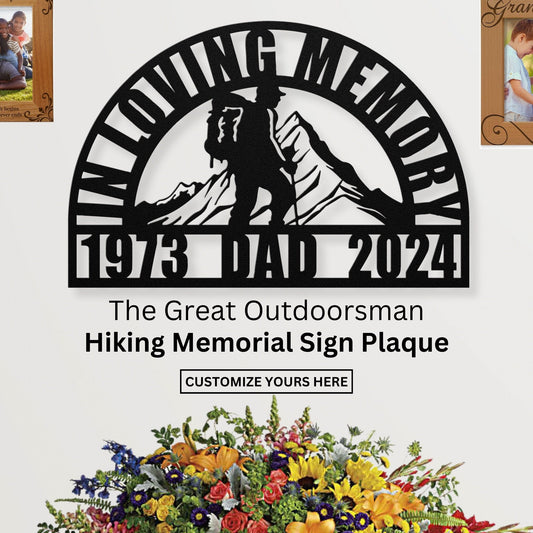 Personalized Hiker Mountain Memorial Decorative Sign Gift: Perfect Sympathy Gift for The Loss of Your Beloved Hiking Buddy
