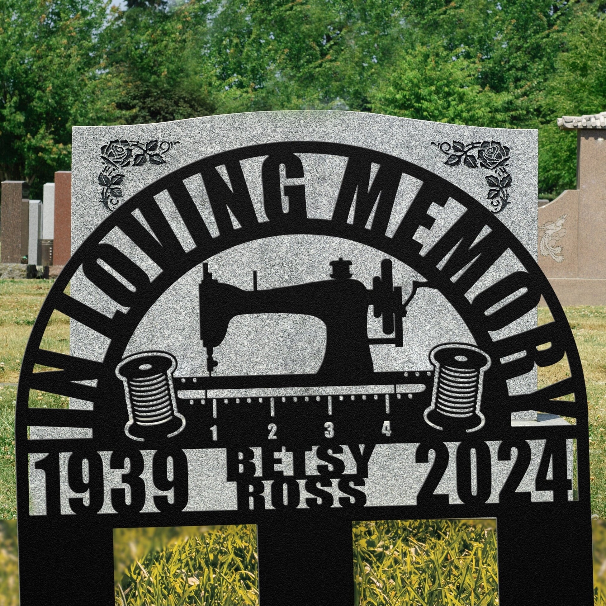 Seamstress Memorial Gift - Sewing Machine Wall Decor Remembrance Decorative Sign