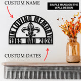 Italian Family Memorial Gift - Fleur-de-lis Family Memory Wall Decorative Sign