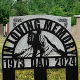 Personalized Hiker Mountain Memorial Decorative Sign Gift: Perfect Sympathy Gift for The Loss of Your Beloved Hiking Buddy