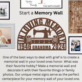 Seamstress Memorial Gift - Sewing Machine Wall Decor Remembrance Decorative Sign