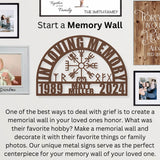 Nordic Runes Memorial Gift - Viking Family Memory Wall Decorative Sign