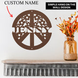 Personalized Metal Piece Sign Hippy Home Decor