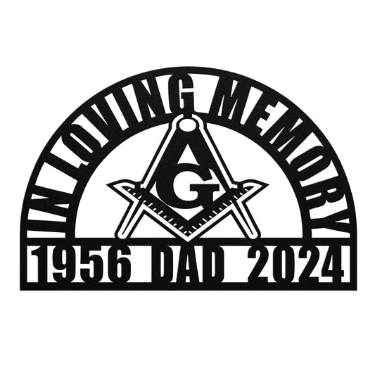 Freemason Masonic Symbol Memorial Gift for Men - Freemasonry Sympathy Gift