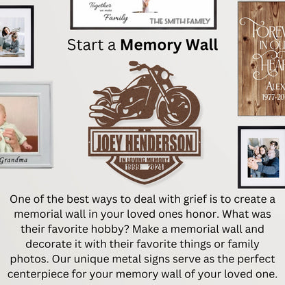 Personalize Your Heartfelt Motorcycle Memorial: A Sympathy Gift for Loss of a Beloved Biker