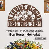 Personalized Deer Bow Hunting Hunter Memorial Decorative Sign