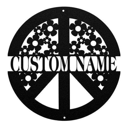 Personalized Metal Piece Sign Hippy Home Decor