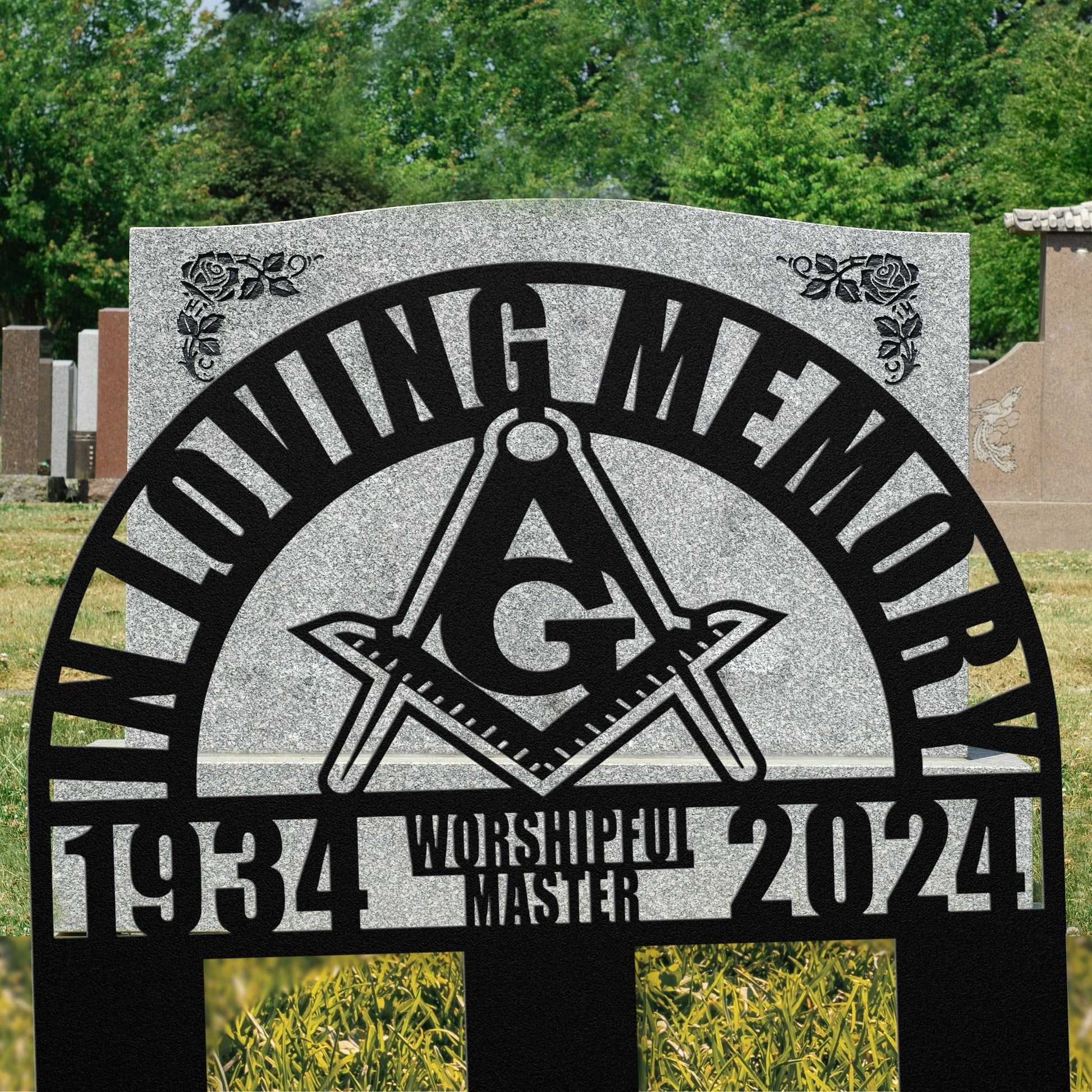 Freemason Masonic Symbol Memorial Gift for Men - Freemasonry Symapthy Gift