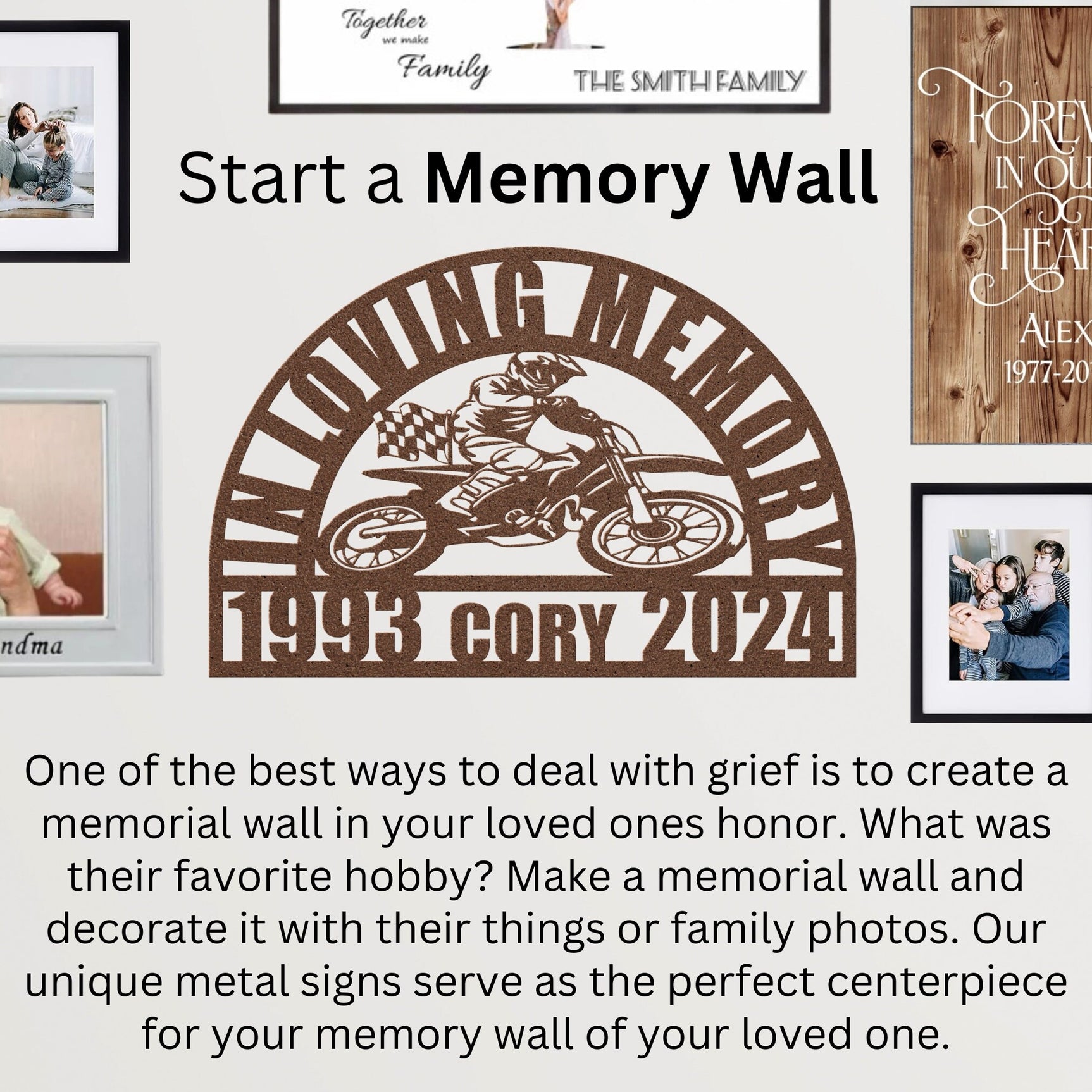 Motocross Sympathy Gift Loss of Son Gift, Brother Bereavement Gift, Dirt Bike Memorial Gift, In Loving Memory, Brother Grave Site Memorial