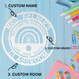 Teacher Sign for Outside Classroom Door Sign School Custom Last Name Sign Gift for Best Teacher