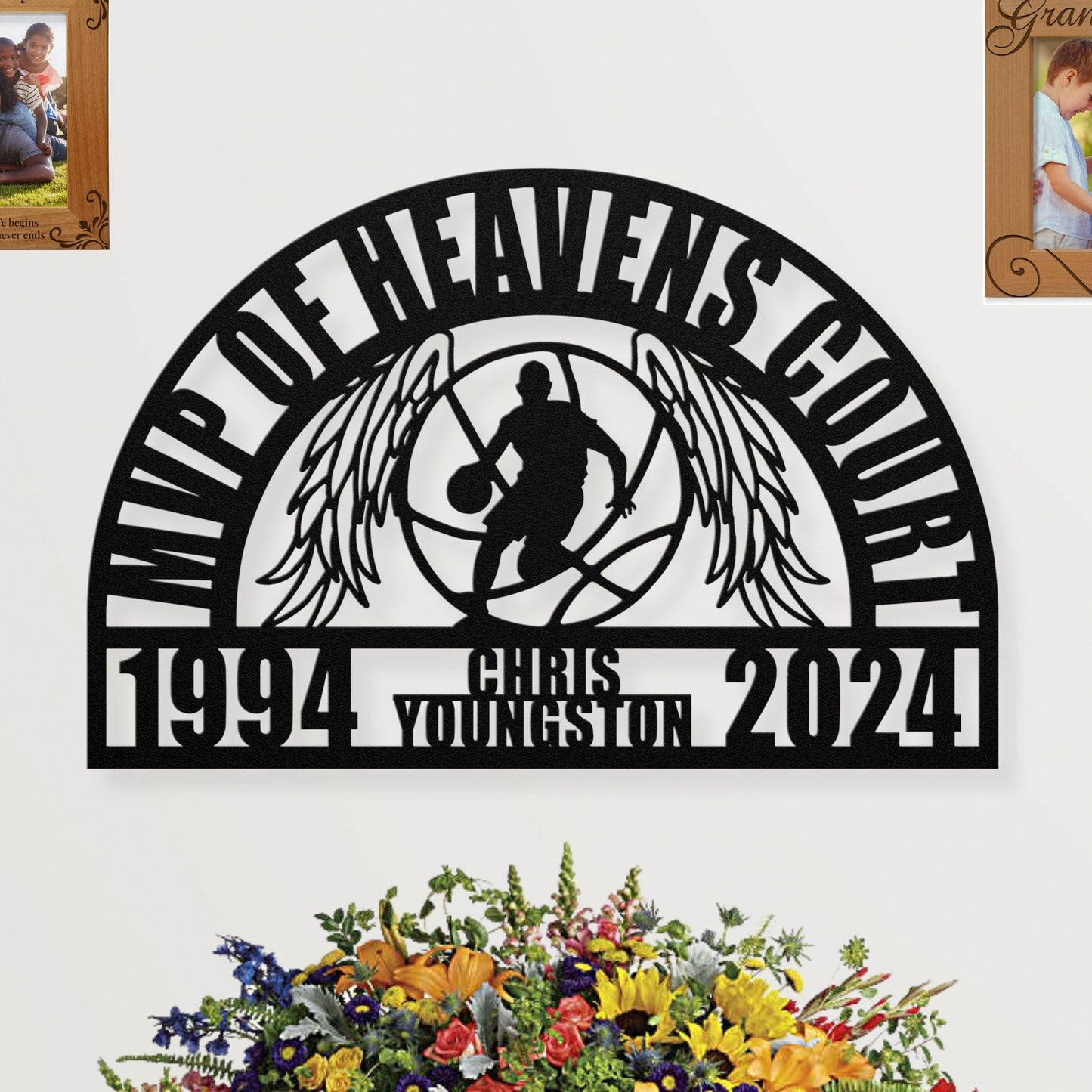 Basketball Memorial Gift for Loss of Basketball Player | Personalized Sports Grave Marker for Cemetery