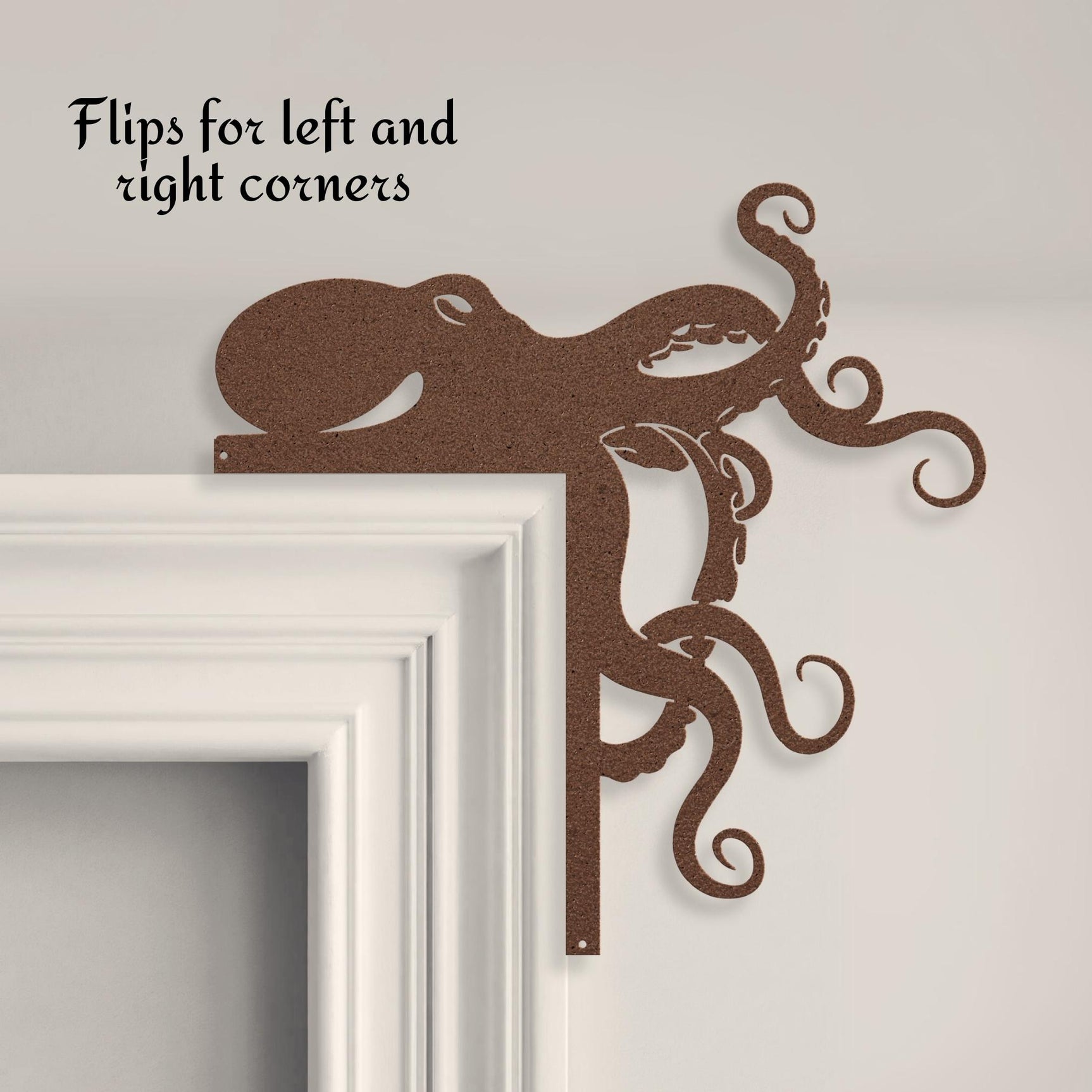 Octopus Door Frame Topper Metal Beach house Decor