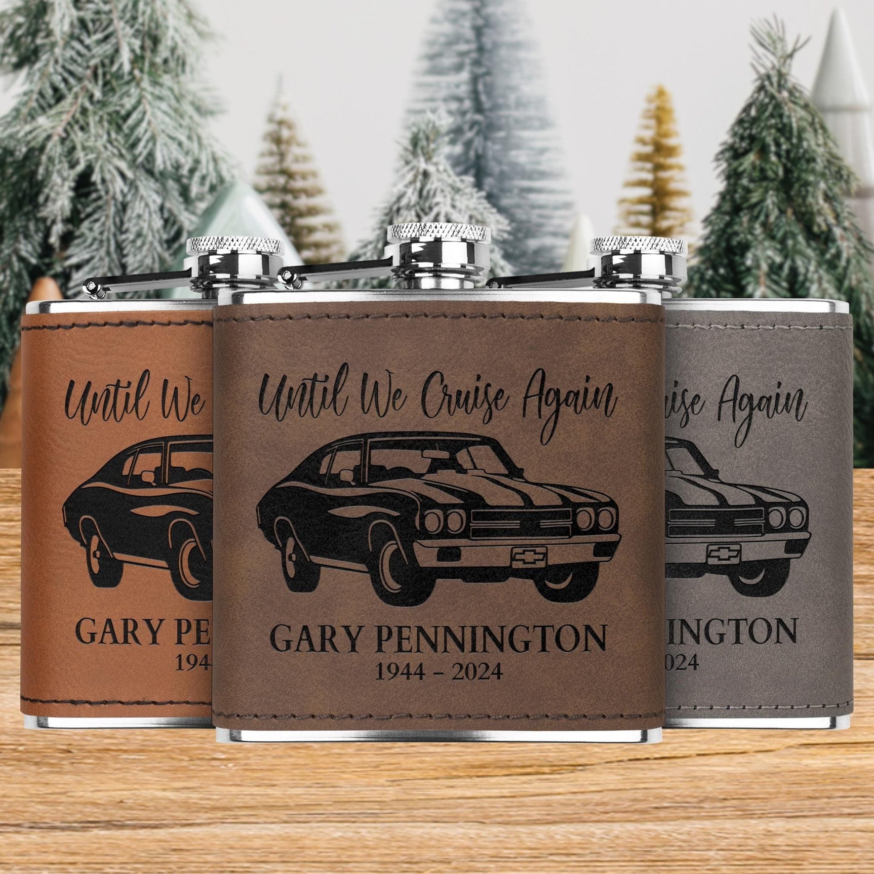 Classic Chevy Chevelle Car Memorial Gift Hip Flask Custom Men&#39;s Christmas Gift