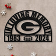 Personalized Green Bay Packers Football Memorial: A Christmas Sympathy Gift for Loss of a Beloved Cheesehead