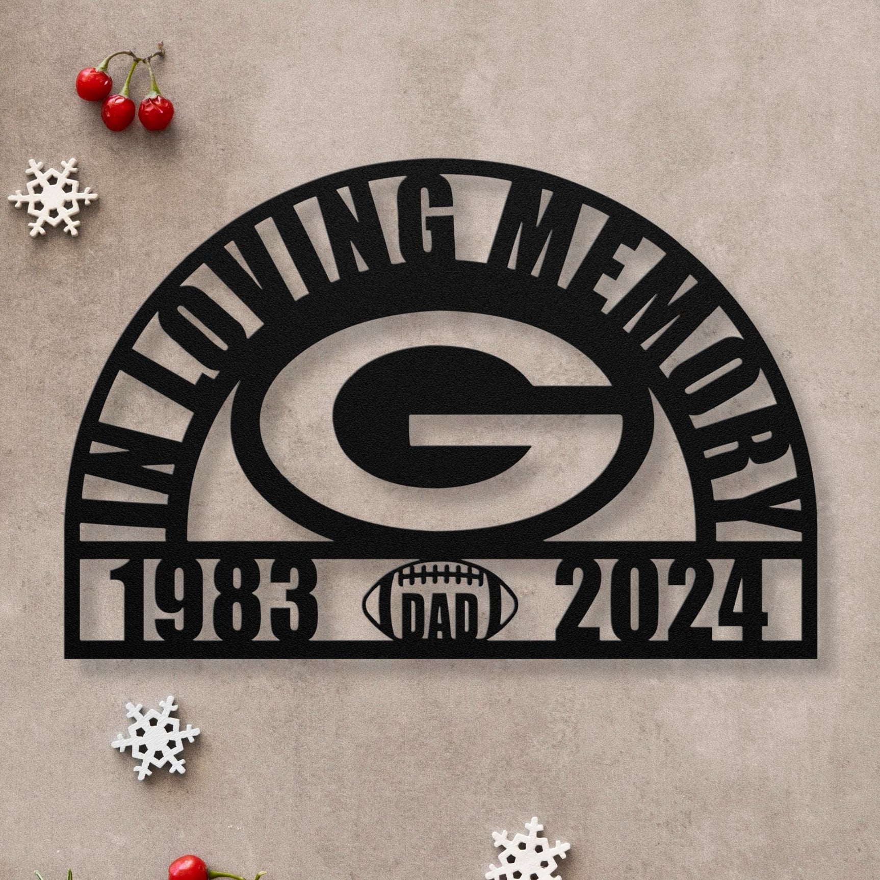 Personalized Green Bay Packers Football Memorial: A Christmas Sympathy Gift for Loss of a Beloved Cheesehead