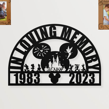 Disney Sympathy Gift Loss of Mother Gift, Mickey Mouse Mom Bereavement Gift, Memorial Hanging Wall Decor, In Loving Memory, Grave Memorial