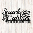 Kitchen Snack Food Cabinet Sign