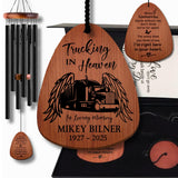 Personalized Truck Driver Memorial Windchimes – Custom Remembrance Gift, In Loving Memory Chime for Loss of Father or Husband