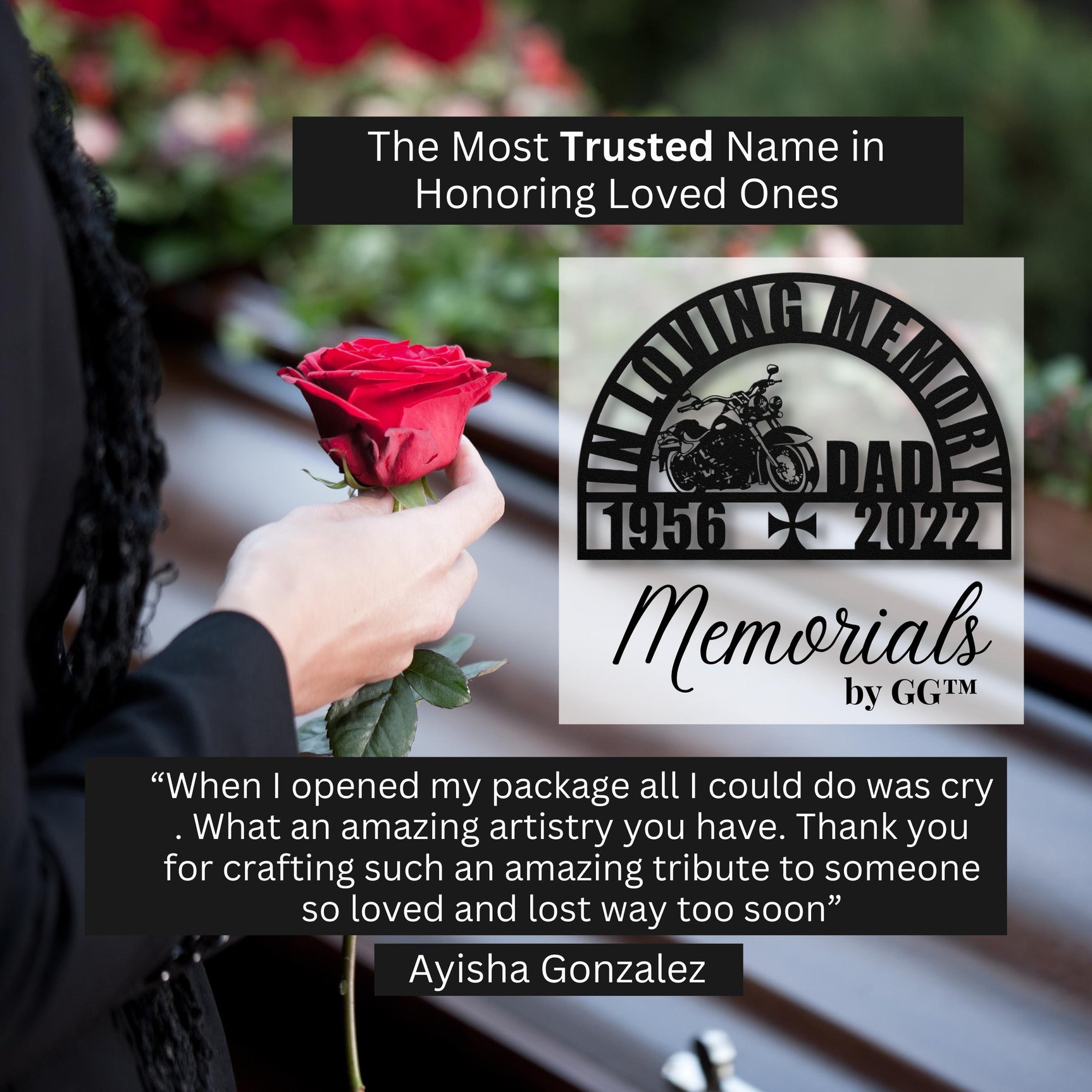 Dirt Bike Memorial Gift Wind Chimes Box Gift Motorcycle Dad Sympathy Present Memorial Gift Son Remembrance Husband Sorry for Your Loss