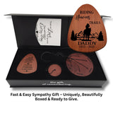 Sympathy Chimes Men's Horse Rider Memorial Gift | Personalized Horseback Rider Remembrance Gift Box for Loss of Father