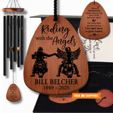 Motorcycle Memorial Wind Chimes Gift Box | Sympathy Gift for Dad, Husband, or Funeral Service