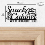 Snack food closet sign