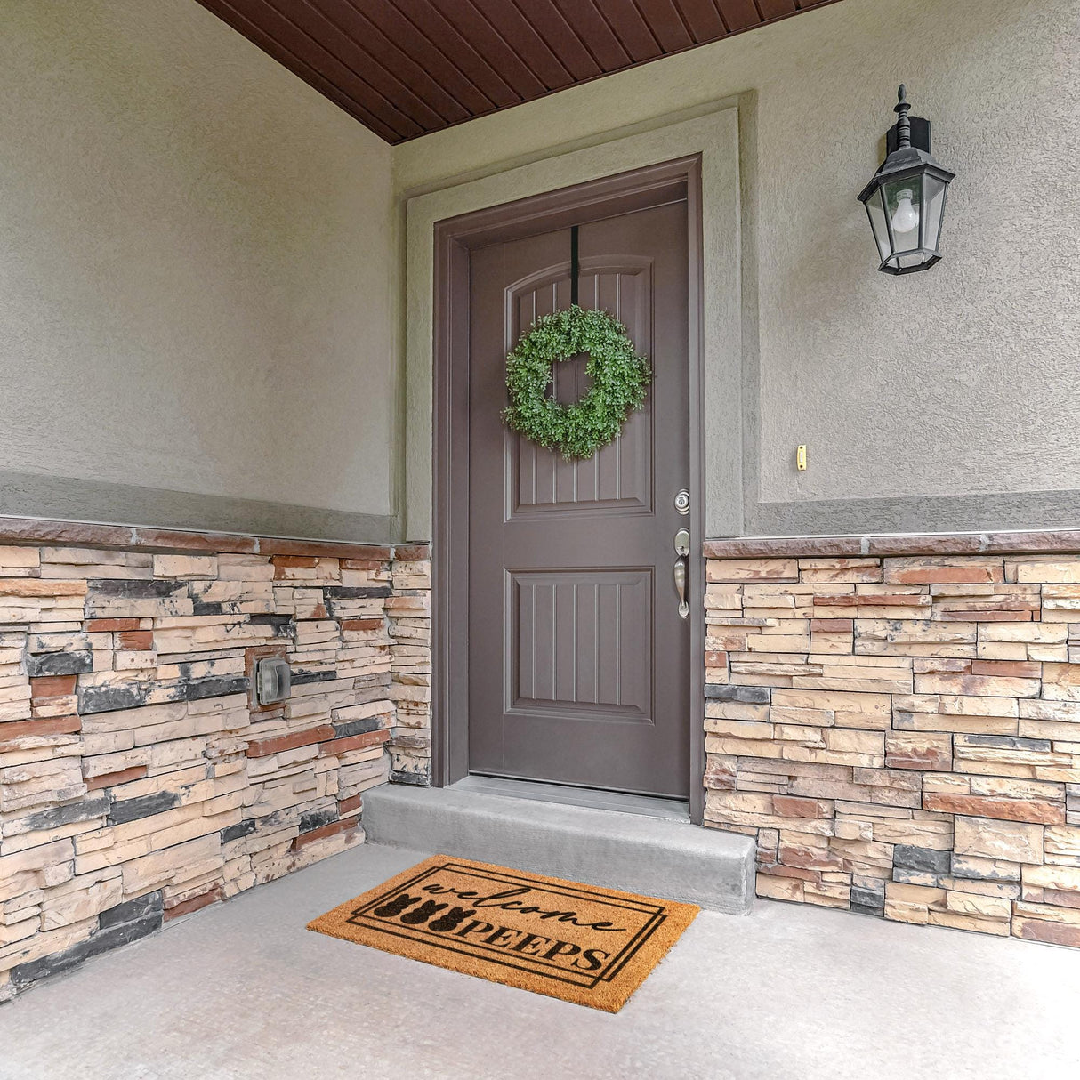 Easter Welcome Coir Doormat | Welcome Peeps Outdoor Easter Home Decor