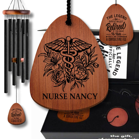 Personalized CNA Retirement Gift | Nice Custom Wind Chimes Retirement Gifts | Nurse Retirement 2025
