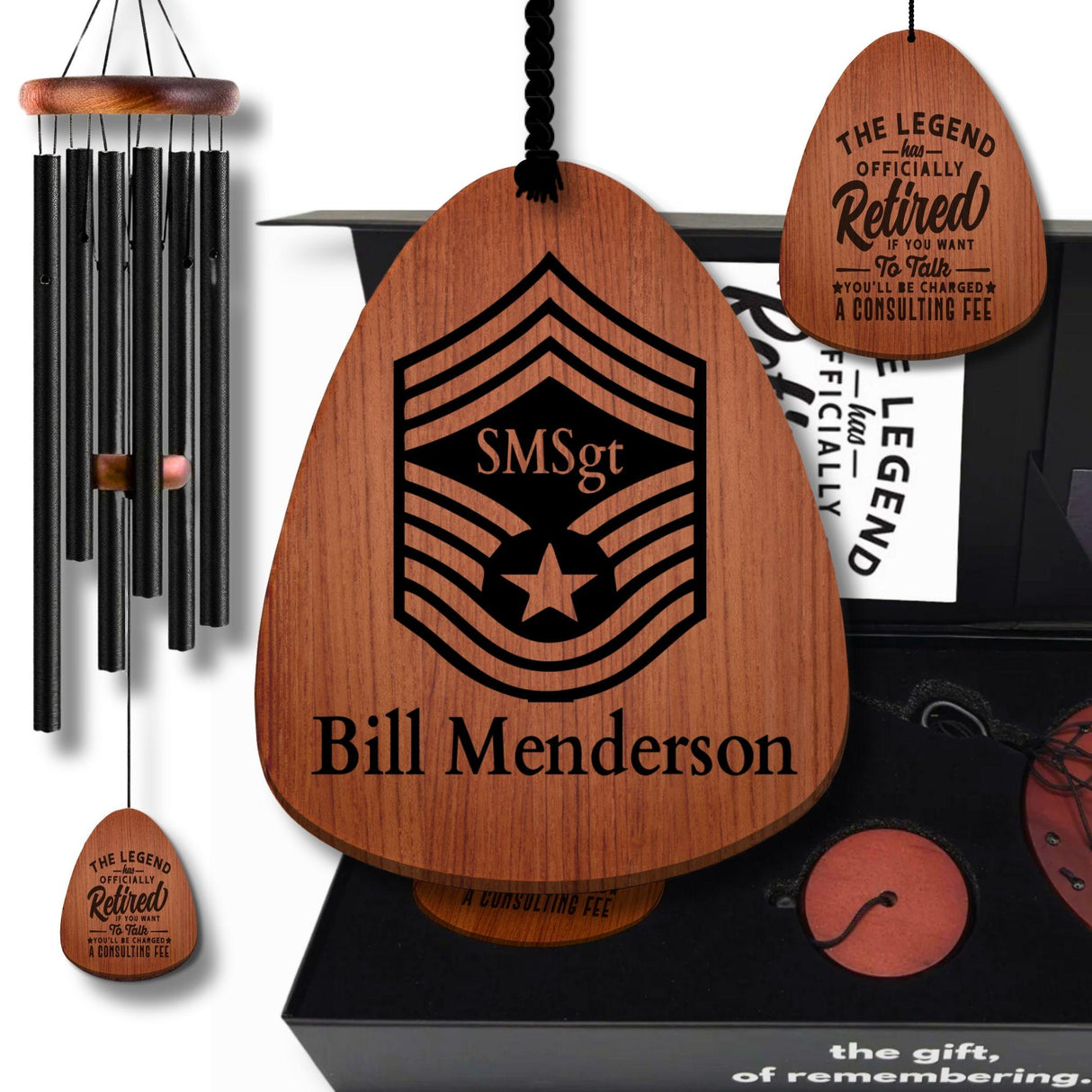 Personalized Smsgt Retirement Gift | Custom Military Stripe Retiring Present
