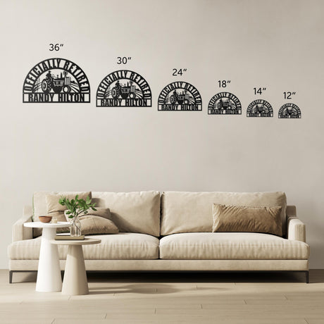 Custom Farmer Retirement Gift Nice Custom Men Retirement Gifts Hanging Tractor Wall Art Metal Sign Unique 2025 Retirement Home Decor