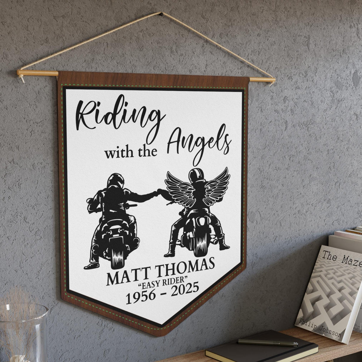 Bike Pennant Home Decor Hanging Wall Art