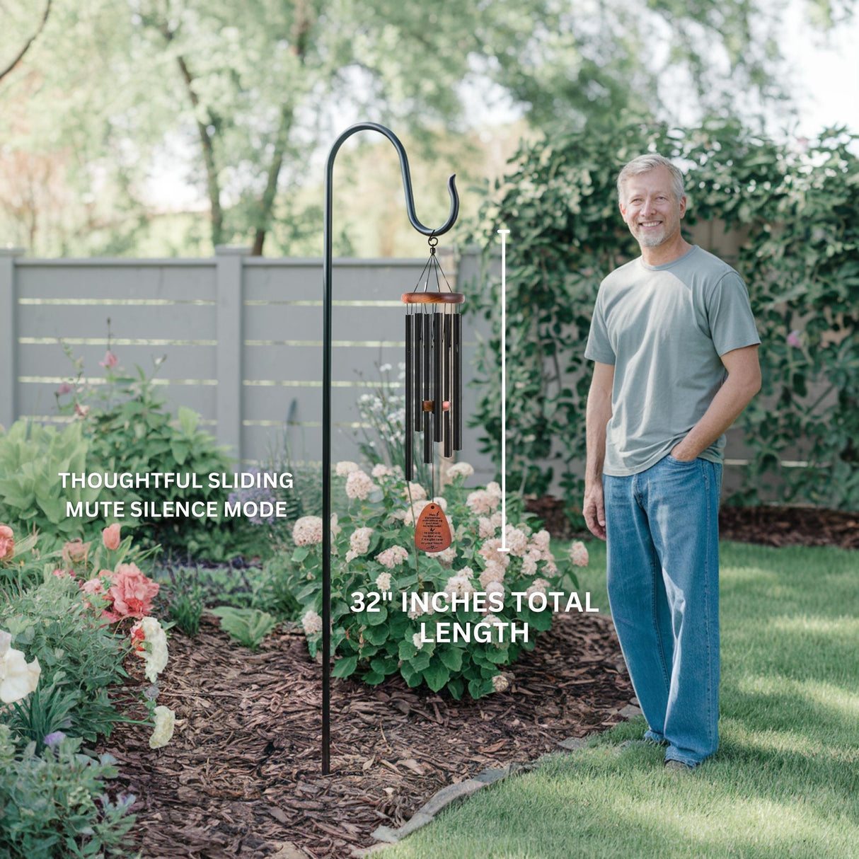 American Football Team Memorial Wind Chimes - Laser Engraved Sports Keepsake Sympathy Gift