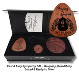 Personalized Acoustic Guitar Wind Chime Memorial Comfort Gift Box Loss of Guitar Player Sympathy Gift Fathers Day Memorial Care Package