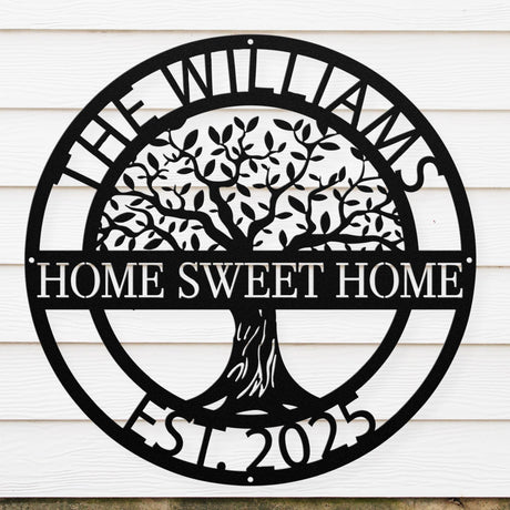 Home Sweet Home Sign Last Name Front Porch Decor