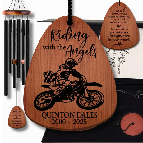 Dirt Bike Memorial Gift Wind Chimes Box Gift