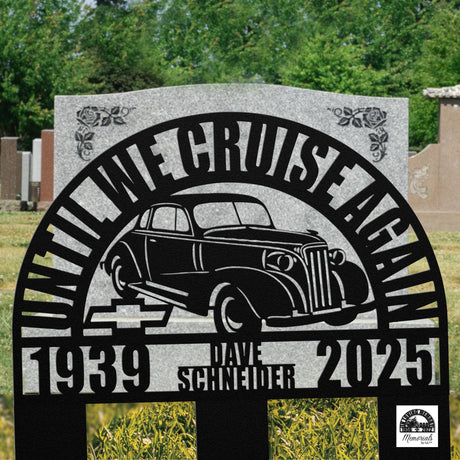 Classic Chevy Coupe Car Memorial Gift for Dad Personalized Vintage Classic Chevrolet In Loving Memory Spring Garden Decor