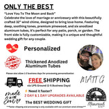 Personalized Western Wedding Gift for Couple Horse Riding Anniversary Gift Cowboy Cowgirl Newlywed Married Milestone Home Decor Wind Chimes
