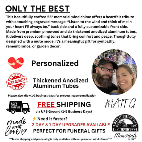 Mom Sympathy Wind Chimes Gift Loss of Mother Memorial Windchimes Remembrance Gift Box Sister Bestie Tribute Disney Loss of Nan Condolence