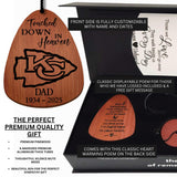 Football Grief Gift Dad Loss Father Remembrance Wooden