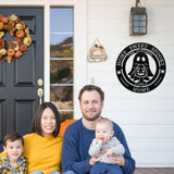 Halloween Front Door Decor Home Sweet Spooky Home Metal Sign Personalized Halloween Ghost Family Last Name Hanging Metal Wall Art Outdoor